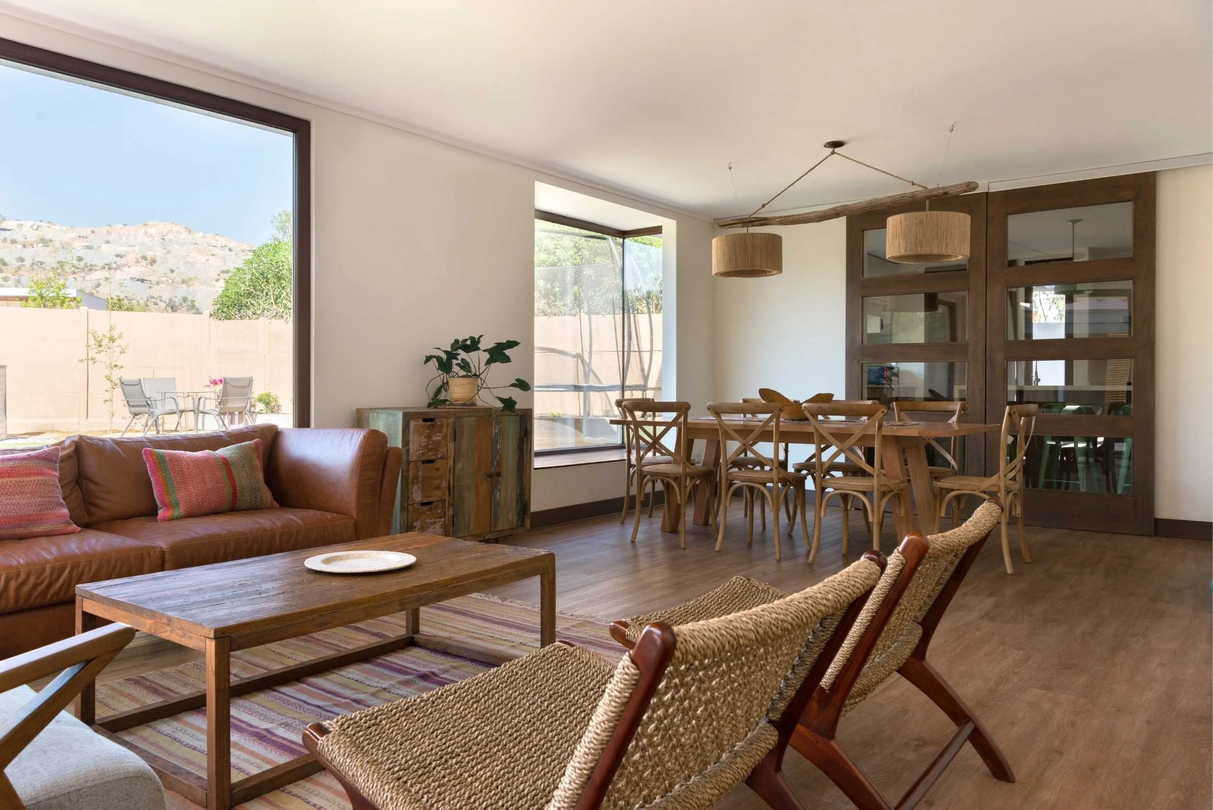 Living, artesanía, diseño, interior, madera, yute, tejidos, arquitectura
